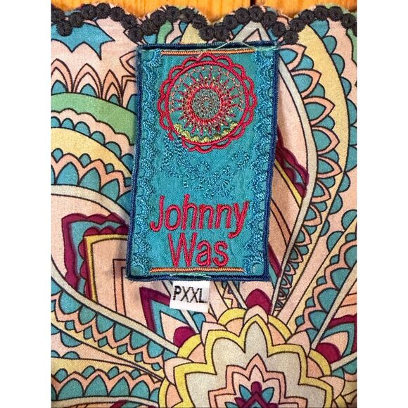 Johnny Was Plus Size V Neck Silk Embroidered Hem SILK Blouse Size PXXL (6193) - Picture 5 of 7